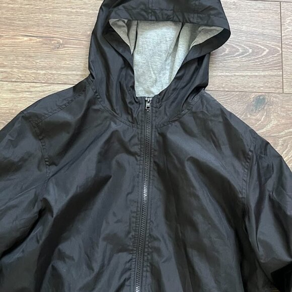 Old Navy Black Jersey Lined Long Sleeve Hooded Jacket Coat XXL (18) Plus - Picture 2 of 12